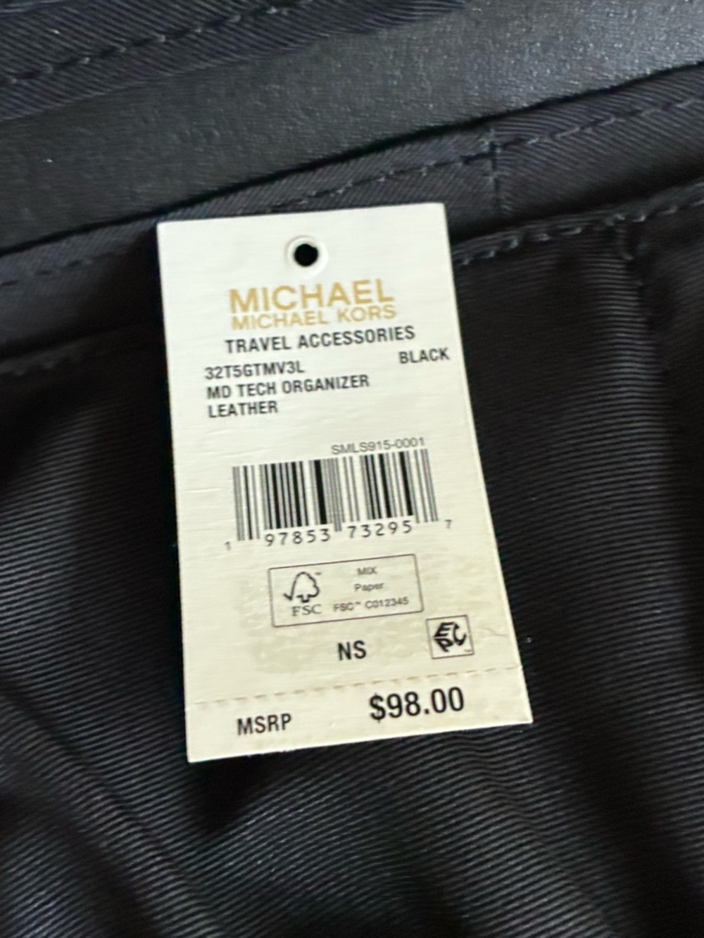 Michael Kors Black pebble Leather organizer. - Picture 5 of 5